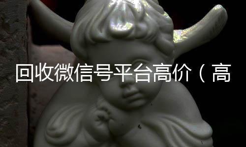 回收微信号平台高个人回收vx秒结价（高价回收微信号24小时回收）